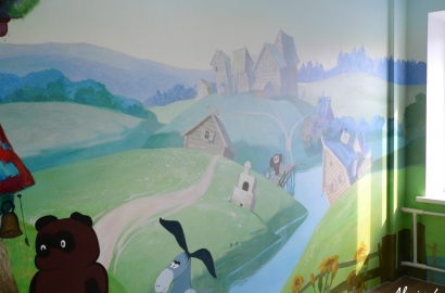 Роспись стен в детской комнате | Сюжеты из мультфильмов